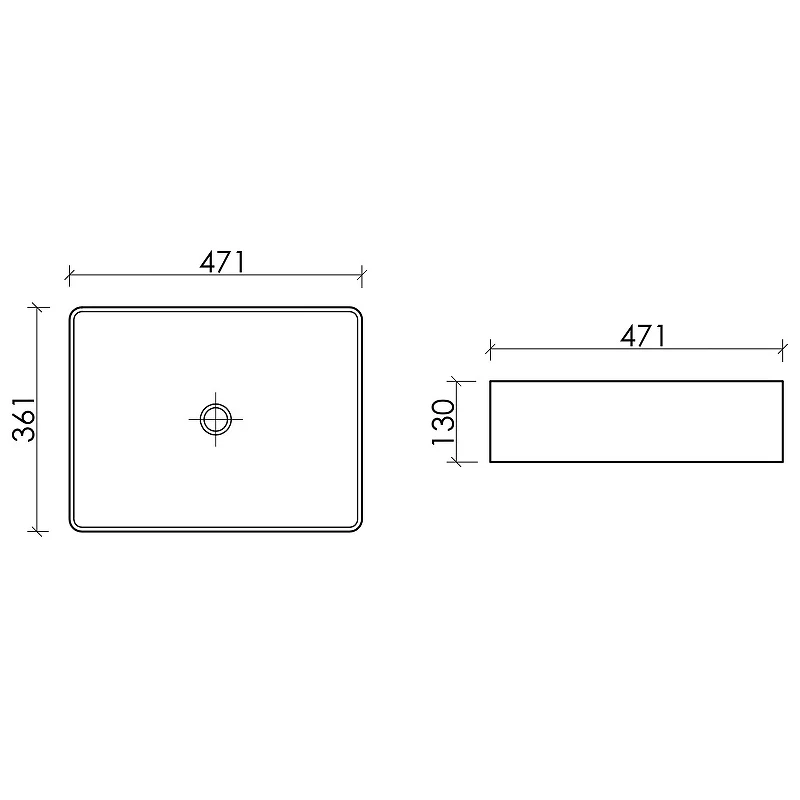 Раковина-чаша Ceramicanova Element 47 CN6069MB Черная матовая фарфор накладная