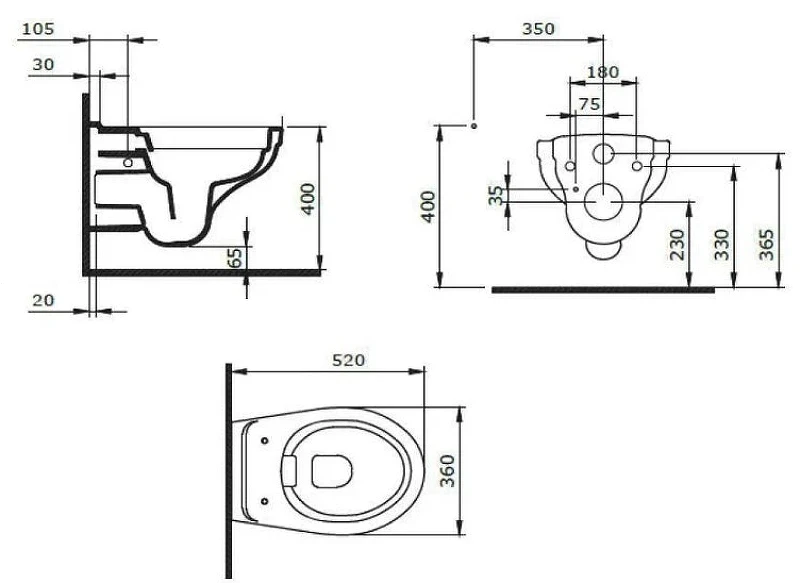 Унитаз Berges Albit S Rimless 082146 подвесной с сиденьем Микролифт фарфор подвесной