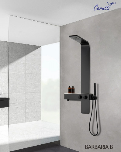 Душевая панель Ceruttispa Barbaria B CT9657 Черная