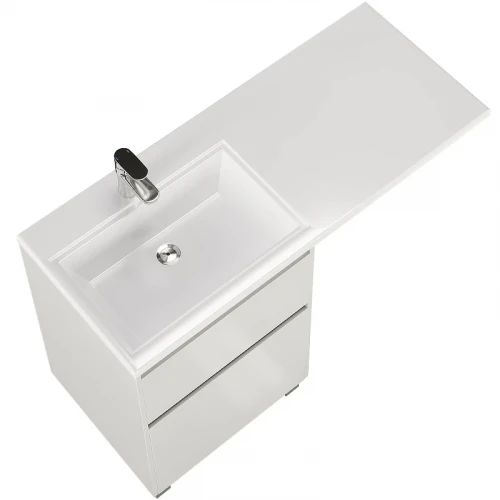 Тумба с раковиной Creto Cafor 120 L 19-W120L Белый глянец МДФ / ЛДСП