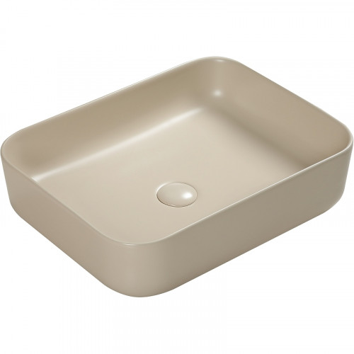 Раковина-чаша SantiLine 50 SL-1051BG Бежевая матовая фаянс накладная