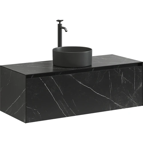 Тумба под раковину Sancos Stone 120 ST120NM подвесная Nero Marquina МДФ / ЛДСП