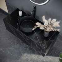 Тумба под раковину Sancos Stone 120 ST120NM подвесная Nero Marquina МДФ / ЛДСП