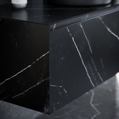 Тумба под раковину Sancos Stone 120 ST120NM подвесная Nero Marquina МДФ / ЛДСП