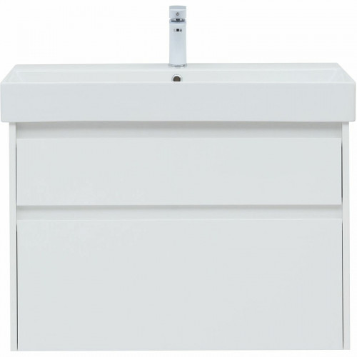 Тумба под раковину Aquanet Nova Lite 85 249936 подвесная Белый глянец МДФ / ЛДСП