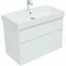 Тумба под раковину Aquanet Nova Lite 85 249936 подвесная Белый глянец МДФ / ЛДСП