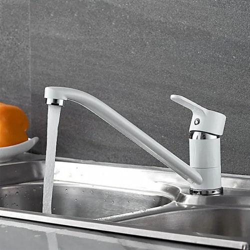 Смеситель для кухни Ledeme H03W 4903-WL Белый Хром