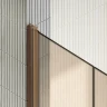 Душевая дверь Maybah Glass MGD-442-2 990х1980 двустворчатая на монопетлях Бронза стекло бронзовое матовое