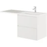Тумба с раковиной Creto Cafor 130 R 19-W130R подвесная Белый глянец МДФ / ЛДСП