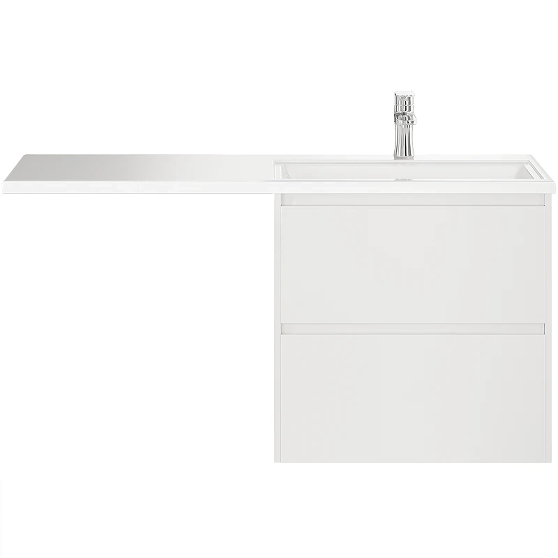 Тумба с раковиной Creto Cafor 130 R 19-W130R подвесная Белый глянец МДФ / ЛДСП