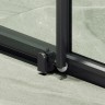 Душевая дверь Maybah Glass MGD-1277-6 1500x1950 раздвижная профиль Черный стекло прозрачное
