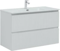 Тумба с раковиной Aquanet Джейн 2.0 100 378312 подвесная цвет Белый сатин