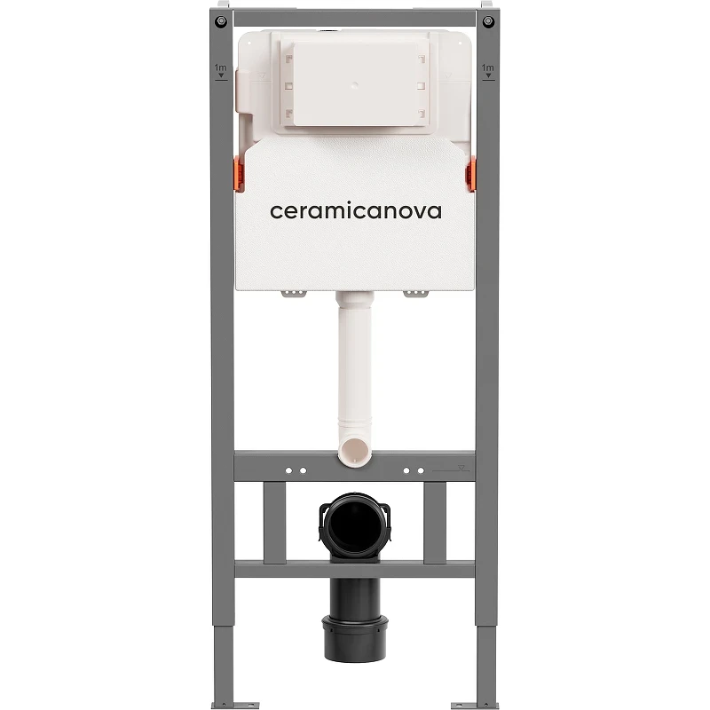 Инсталляция Ceramicanova Balance CN121001MB для унитаза с Черной матовой клавишей смыва пластик