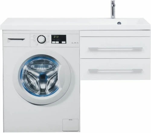 Тумба с раковиной Aquanet Нота 120 R 240161 подвесная Белая МДФ / ЛДСП