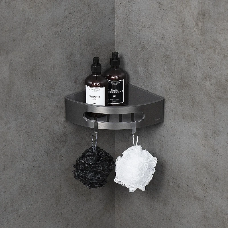 Металлическая полка Lemark Shelf Line 9776048 угловая цвет Графит