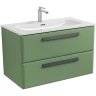 Тумба под раковину Cezares Eco-Cer-N 80 ECO-CER-N-800-2C-SO-PS-P подвесная Фисташковый Софт без ручек МДФ / ЛДСП