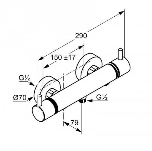 Смеситель для душа Kludi Bozz 35203N538 цвет Никель брашированный