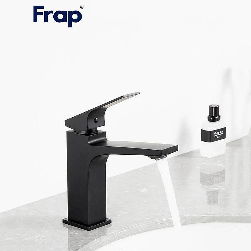 Смеситель для раковины Frap F10503-6 цвет Черный матовый
