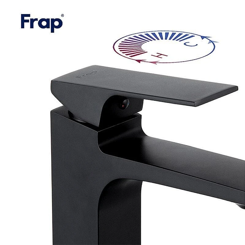 Смеситель для раковины Frap F10503-6 цвет Черный матовый