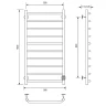 Электрический полотенцесушитель Comfysan Scola EC-10 100x50 016777 Хром