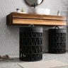 Корзина для белья WasserKRAFT Mosel WB-460-S с крышкой Серая