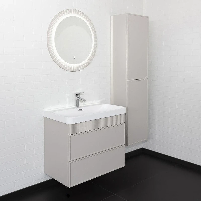 Тумба с раковиной Comforty Мадрид 80 00-00021782 подвесная цвет Серый шелк