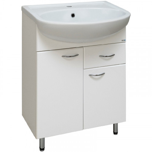 Тумба под раковину Runo Уют 60 00000000501 Белая МДФ / ЛДСП
