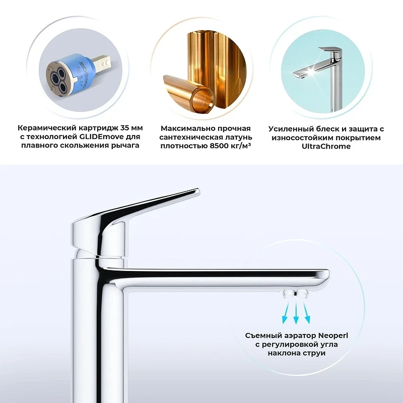Смеситель для раковины Wellsee ICON! for life 182301000 цвет Хром