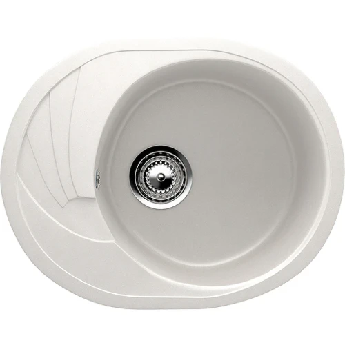 Кухонная мойка Ulgran Classic U-403-341 Ультра-белая искусственный камень (литьевой мрамор) встраиваемый
