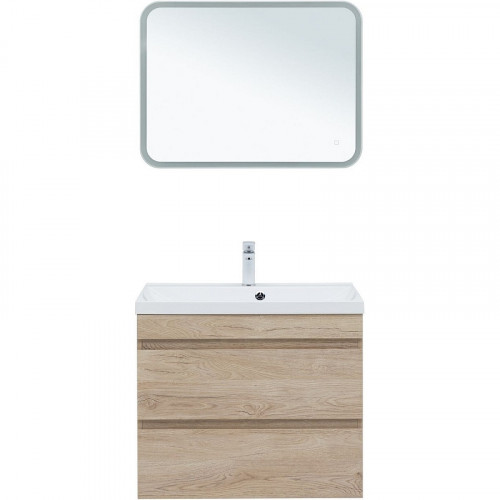Тумба под раковину Aquanet Нота New 75 334198 подвесная Дуб светлый МДФ / ЛДСП