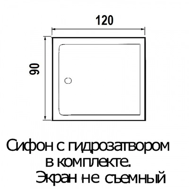 Акриловый поддон для душа Wemor Tana 120x90 10000001903 Белый