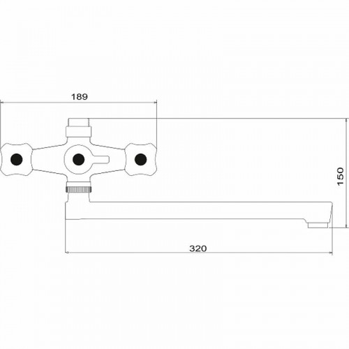 Смеситель для ванны Ростовская Мануфактура Сантехники PL4-140P универсальный Белый