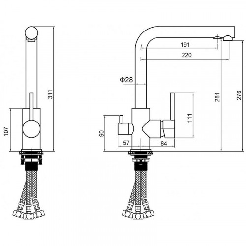 Смеситель для кухни Grocenberg GB40551GO Золото