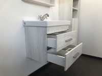 Тумба с раковиной Comforty Никосия 60 00004138879 подвесная Дуб белый МДФ / ЛДСП