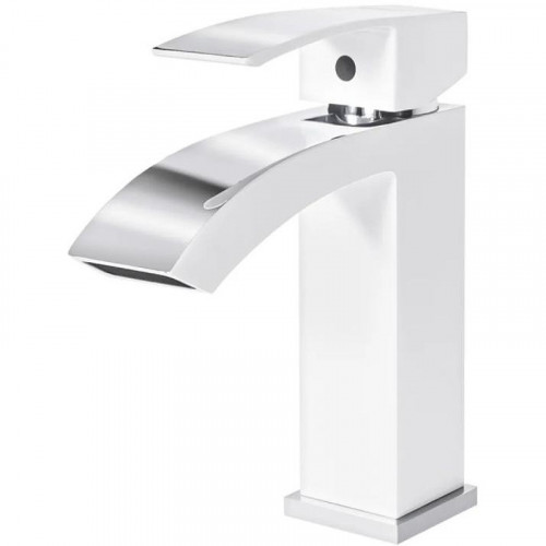 Смеситель для раковины Grocenberg GB2007WC Белый Хром