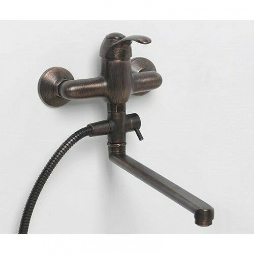 Смеситель для ванны WasserKRAFT Isar 1302L универсальный Темная бронза на стену