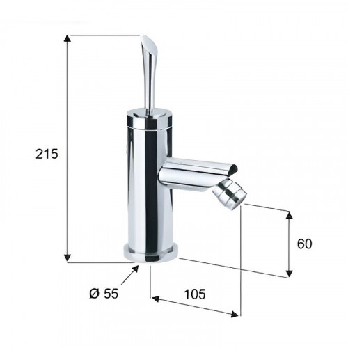 Смеситель для биде Remer Jazz J21 Хром латунь