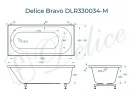 Ванна из искусственного камня Delice Bravo 170х70 DLR330034-M цвет Белый