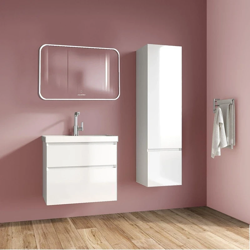 Тумба с раковиной Azario Веллуто 80 CS00097537 подвесная цвет Белый матовый