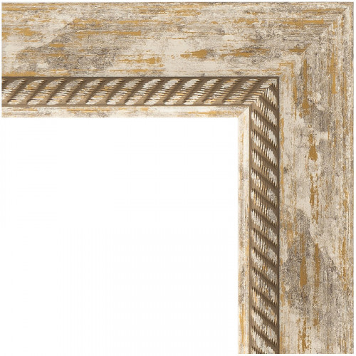 Зеркало Evoform Exclusive 153х63 BY 3563 с фацетом в багетной раме - Прованс с плетением 70 мм стекло