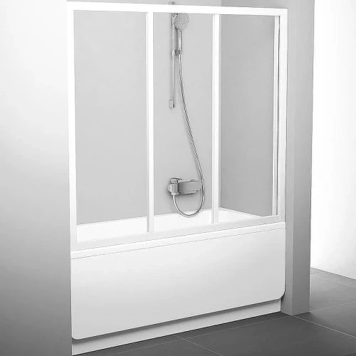 Шторка на ванну Ravak Supernova AVDP3-120 40VG0102Z1 профиль Белый стекло Transparent