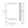 Водяной полотенцесушитель Melodia della vita Moon Shelf П-образный 60х40 MTRMS6040 с полкой Полированная сталь