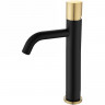 Смеситель для раковины Boheme Stick 122-BG.2 Черный Золото латунь
