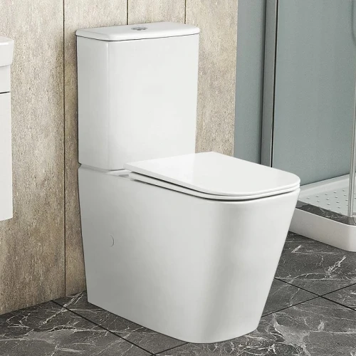 Унитаз компакт Azario Esconda Торнадо AZ-1255A цвет Белый с бачком и сиденьем Микролифт