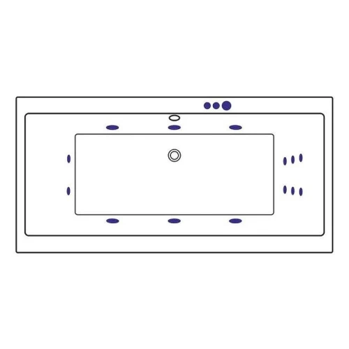 Акриловая ванна Excellent Pryzmat 180x80 WAEX.PRY18.SMART.WH цвет Белый с гидромассажем форсунки Белые