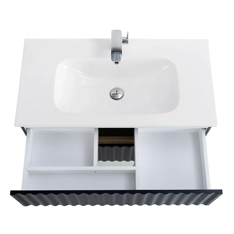 Тумба под раковину Art&Max Elegant 100 AM-ELEGANT-1000-2C-SO-GM-LED подвесная цвет Серый матовый
