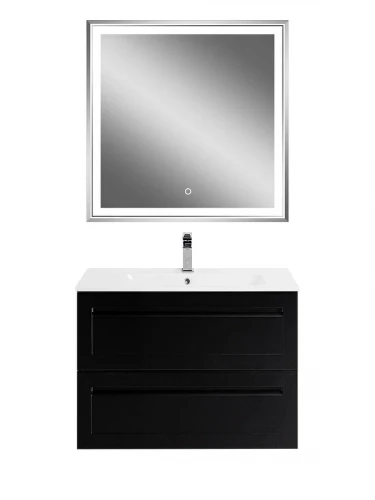 Тумба под раковину Art&Max Platino 80 AM-Platino-800-2C-SO-NM-Cer подвесная цвет Черный матовый