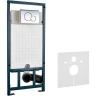 Унитаз с инсталляцией Ceramicanova Vogue CN4008T + WeltWasser WW Marberg 507 10000005949+10000005952 с сиденьем Микролифт с клавишей смыва Хром глянцевый