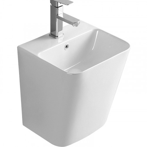 Раковина CeramaLux 38 500Q Белая глянцевая фаянс подвесная