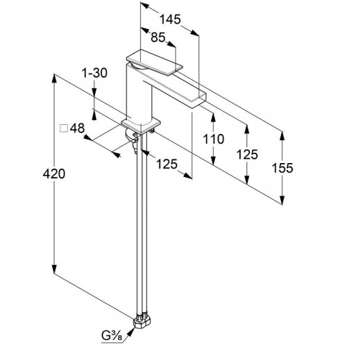 Смеситель для раковины Kludi Decus 542820575 Хром